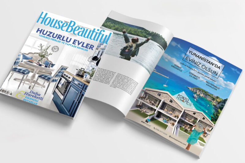 Porto Peramos Advertisement Page Design for House Beautiful Magazine